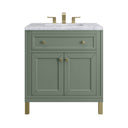 Smokey Celadon / Carrara White - 3 Faucet Holes