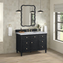 Black Onyx / Carrara White - 3 Faucet Holes