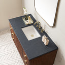 Mid-Century Walnut / Charcoal Soapstone - 3 Faucet Holes