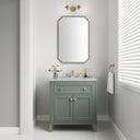 Smokey Celadon / Carrara White - 3 Faucet Holes
