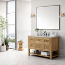 Light Natural Oak / Carrara White - 3 Faucet Holes