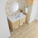 Sunwashed Oak / White Zeus - 1 Faucet Hole