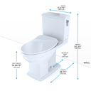 Toto Connelly Two Piece Elongated Dual Flush 1.28 and 0.9 GPF with Cefiontect and Right Lever - Washlet+ Ready