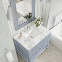 Serenity Blue / Carrara White - 3 Faucet Holes