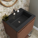 Mid-Century Walnut / Brushed Nickel / Charcoal Black - 1 Faucet Hole