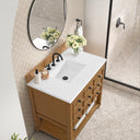 Light Natural Oak / White Zeus - 3 Faucet Holes