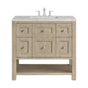 Whitewashed Oak / Eternal Jasmine Pearl - 3 Faucet Holes