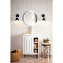 Glossy White / White Glossy / Brushed Nickel - 1 Faucet Hole