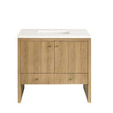 Light Natural Oak / White Zeus - 3 Faucet Holes