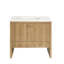 Light Natural Oak / White Zeus - 3 Faucet Holes