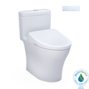 Toto Washlet+ Aquia IV One Piece Elongated Dual Flush 1.28 and 0.9 GPF Toilet with S7 Contemporary Electric Bidet Seat