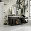 Black Onyx / Carrara White - 3 Faucet Holes