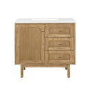 Light Natural Oak / White Zeus - 3 Faucet Holes