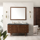 Mid-Century Walnut / Parisien Bleu - 3 Faucet Holes