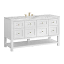 Bright White / Carrara White - 3 Faucet Holes