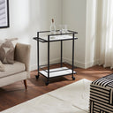 Renwil Colton Indoor Iron Bar Cart - Matte Black