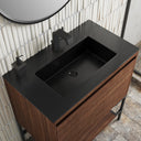 Mid-Century Walnut / Matte Black / Charcoal Black - 1 Faucet Hole