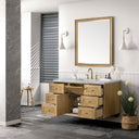 Light Natural Oak / Carrara White - 3 Faucet Holes