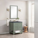 Smokey Celadon / Charcoal Soapstone - 3 Faucet Holes