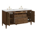 Mid-Century Walnut / White Zeus - 3 Faucet Holes