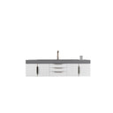 Glossy White / Dusk Grey Glossy - 1 Faucet Hole