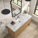 Light Natural Oak / Carrara White - 3 Faucet Holes
