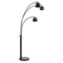 Renwil Folia 87" Tall Matte Black Floor Lamp with Dome Iron Shade