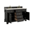 Black Onyx / Victorian Silver - 3 Faucet Holes