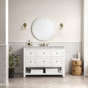 Bright White / Victorian Silver - 3 Faucet Holes