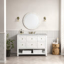 Bright White / Victorian Silver - 3 Faucet Holes
