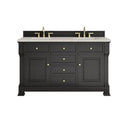 Black Onyx / Victorian Silver - 3 Faucet Holes