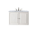 Glossy White / Carrara White - 3 Faucet Holes