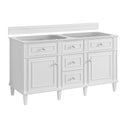 Bright White / Victorian Silver - 3 Faucet Holes