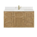 Light Natural Oak / White Zeus - 1 Faucet Hole