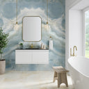 Glossy White / Champagne Brass / Charcoal Black - 1 Faucet Hole