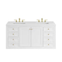 Glossy White / White Zeus - 3 Faucet Holes