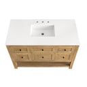 Light Natural Oak / White Zeus - 3 Faucet Holes