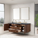 Mid-Century Walnut / Charcoal Soapstone - 3 Faucet Holes