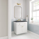 Glossy White / Charcoal Soapstone - 3 Faucet Holes
