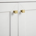 Glossy White / Champagne Brass
