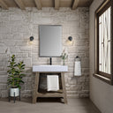 Weathered Timber / Glossy White