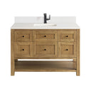 Light Natural Oak / White Zeus - 1 Faucet Hole