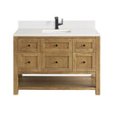 Light Natural Oak / White Zeus - 1 Faucet Hole