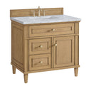 Light Natural Oak / Carrara White - 3 Faucet Holes