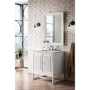 Glossy White / Carrara White - 3 Faucet Holes