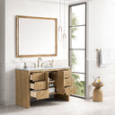 Light Natural Oak / Carrara White - 3 Faucet Holes