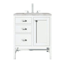 Glossy White / Victorian Silver - 3 Faucet Holes