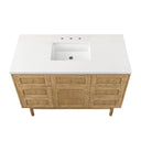 Light Natural Oak / White Zeus - 3 Faucet Holes