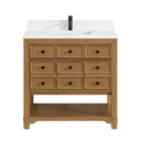 Amber Birch / White Zeus - 1 Faucet Hole