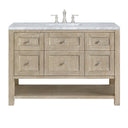Whitewashed Oak / Carrara White - 3 Faucet Holes